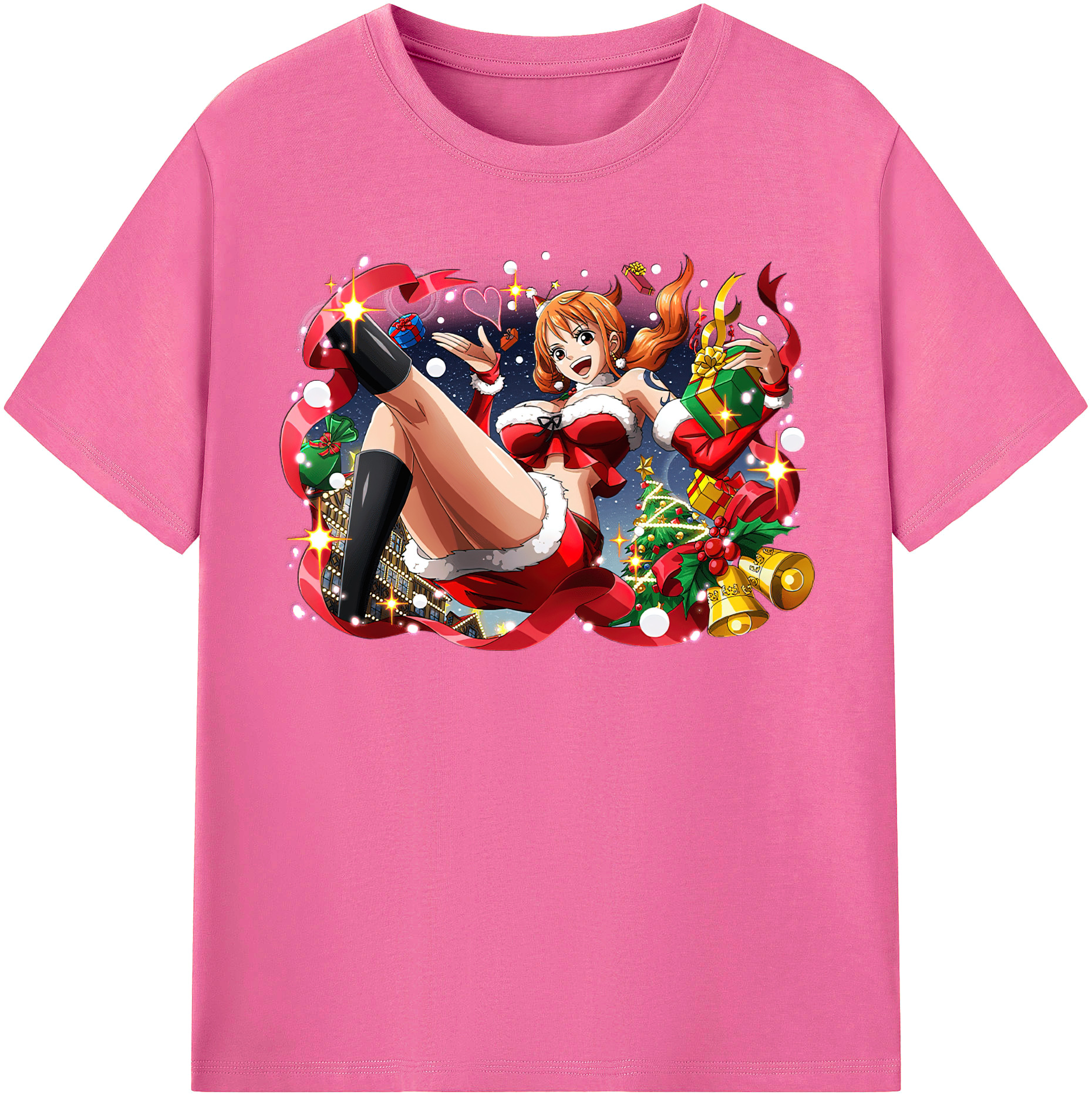 （画像用） ワンピース ナミ ONE PIECE Nami レディースカジュアルプリントTシャツ（綿100％）